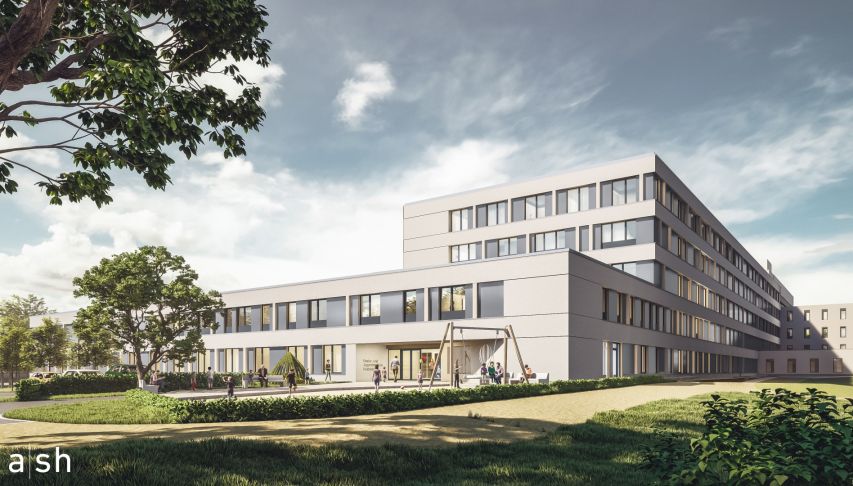 Visualisierung vom Neubau Haus L, Klinikum Heidenheim