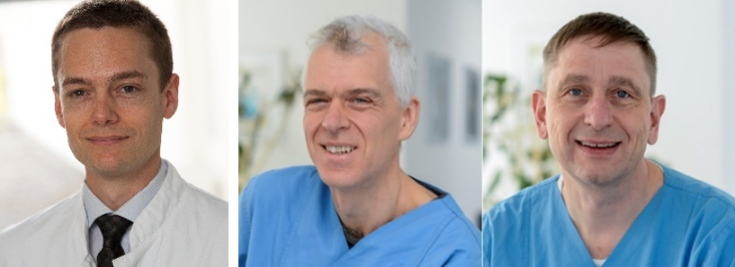 Referenten des Abends (v. l.): Der Chirurg Professor Dr. Dr. Franck Billmann sowie die Gastro-enterologischen Fachärzte Dr. Alexander Maier und Dr. Norbert Jung.